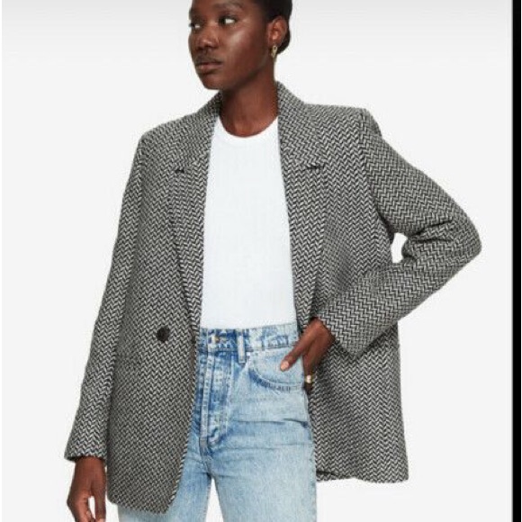 Anine Bing Madeline Fishbone Blazer - Picture 1 of 11